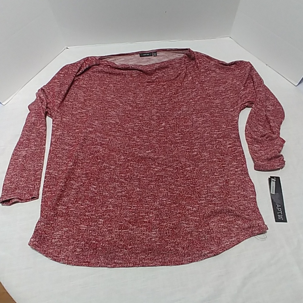 Apartment 9 Red Metallic Sparkle sweater size OX